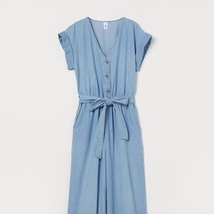 H&M lyocell light denim jumpsuit